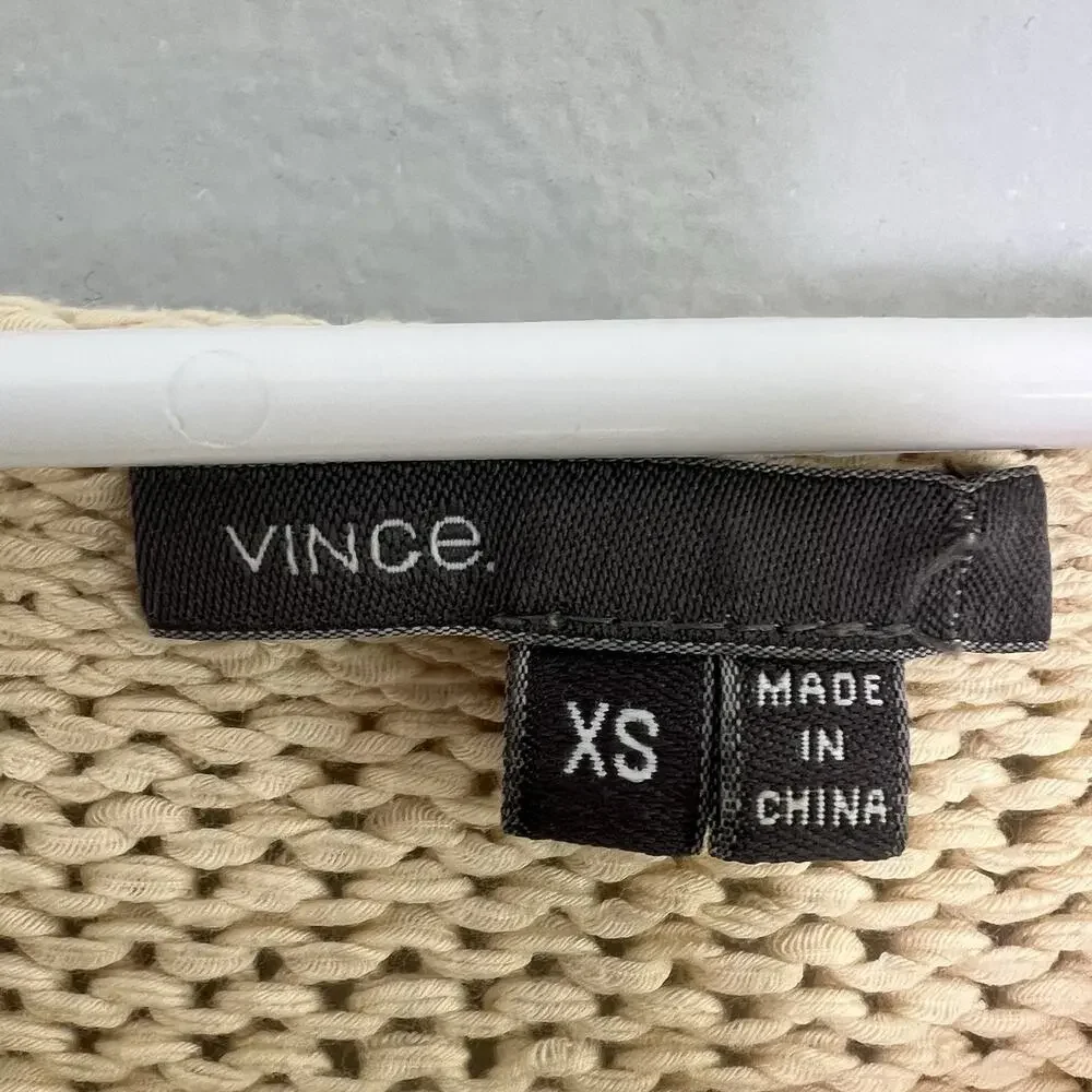 NOT FOR SALE!- Vince Womens Cable Knit Crew Neck Sweater Cream Sz XS - Picture 7 of 10